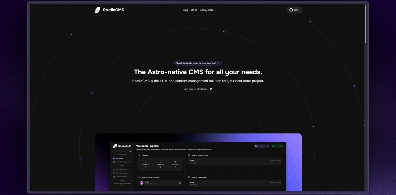 Pixel Perfect: studiocms.dev
